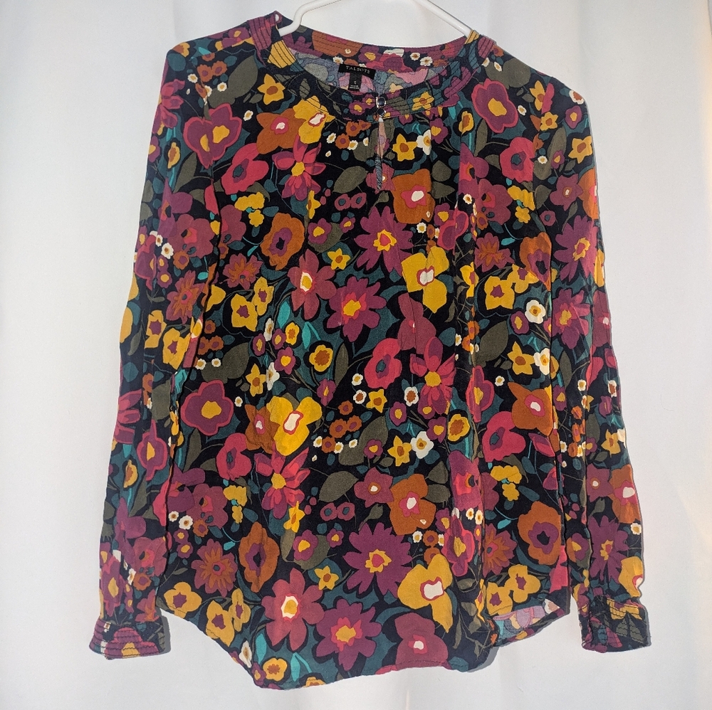Talbots Multicolor Floral Blouse